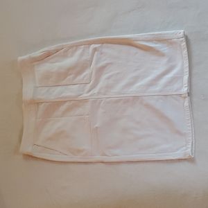 Lands' End Size 2 Off White Pencil Skirt